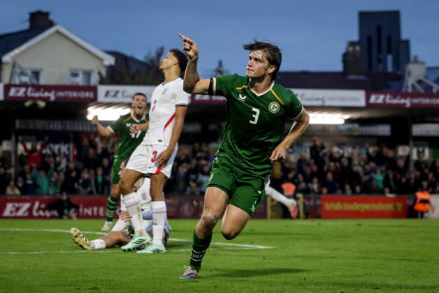 2027 UEFA Under 21 European Qualifier, Munster FA Turner s Cross, Cork 6 10 2026 Republic of Ireland vs England Ireland s Conor McManus celebrates after he scores his sides 2nd goal of the match Conor McManus celebrates after he scores his sides 2nd goal of the match 6 10 2026  Copyright: xx NE1L0102a