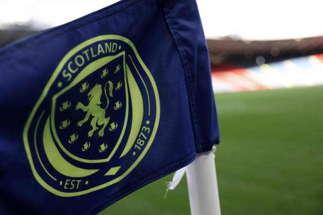 RECORD DATE NOT STATED 6th October 2026; Hampden Park, Glasgow, Scotland; UEFA Nations League Football, Scotland versus Slovenia; The Scotland crest on a corner flag at Hampden Park DavidxYoung