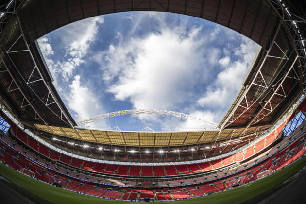 RECORD DATE NOT STATED 6th October 2026; Wembley Stadium, London, England; UEFA Nations League Football, England versus Czech Republic; A general view of Wembley Stadium showing the pitch and stands with the Wembley Arch in the background GodfreyxPitt