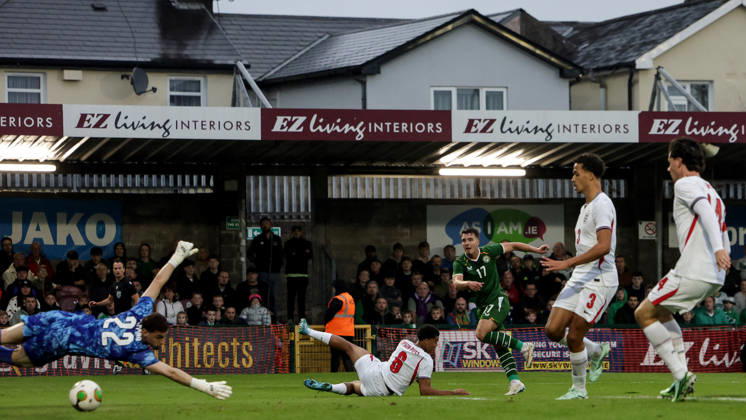 2027 UEFA Under 21 European Qualifier, Munster FA Turner s Cross, Cork 6 10 2026 Republic of Ireland vs England Ireland s Tommy Lonergan scores his sides 1st goal of the match Tommy Lonergan scores his sides 1st goal of the match 6 10 2026  Copyright: xx NE1L9999