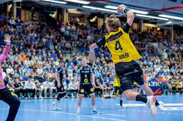 Solingen, October 6, 2026, Handball, Men s, EHF, European League, Group Stage, Matchday 2, 2026–2027, Bergischer HC vs. IK Sävehof, Leon Halán (IK Sävehof), 4 goals