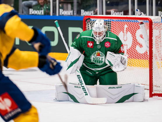 October 6, 2026: Goaltender Calle Clang of Rögle during the CHL game between Rögle and Davos on October 6, 2026 in Ängelholm. Photo by Niclas Jönsson, BILDBYRAN COP 273 NO0449. ice hockey, CHL, Champions Hockey League, Rögle, Davos, Rögle BBENG. ice hockey, CHL, Champions Hockey League, Rögle, Davos, Rögle BBENG. Copyright: NICLASxJÖNSSON BB261006NO039