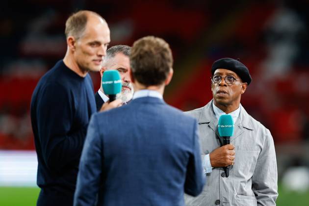 Pundit Ian Wright speaks with England Head Coach Thomas Tuchel on the ITV panel England v Czechia, UEFA Nations League, Football, Wembley Stadium, London, UK - 06 Oct 2026London Wembley Stadium United Kingdom  Copyright: xMattxImpey Shutterstockx 17188908r