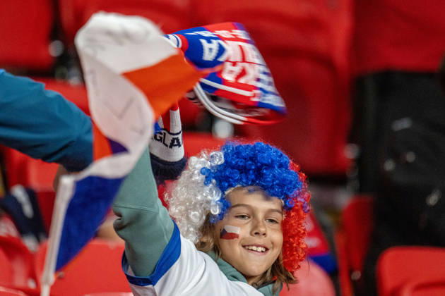 October 6, 2026, xdaymx, UEFA Nations League, England vs. Czech Republic: Fans who traveled from the Czech Republic celebrate their team in London