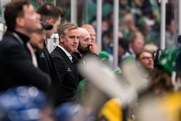 October 6, 2026: Rögle head coach Dan Tangnes during the CHL game between Rögle and Davos on October 6, 2026 in Ängelholm. Photo by Niclas Jönsson, BILDBYRAN COP 273 NO0449. ice hockey, CHL, Champions Hockey League, Rögle, Davos, Rögle BBENG, ice hockey, CHL, Champions Hockey League, Rögle, Davos, Rögle BBENG Copyright: NICLASxJÖNSSON BB261006NO046