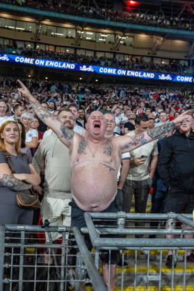 October 6, 2026, xdaymx, UEFA Nations League, England vs. Czech Republic—An English fan during the game in London