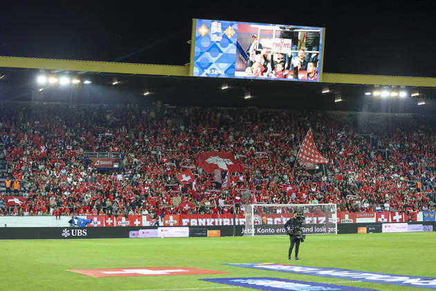 Fans Switzerland, Switzerland, UEFA, Nations League, Matchday 4, Switzerland vs. North Macedonia, October 6, 2026, Lucerne Swissporarena, Switzerland Copyright: xGrantxHubbsx