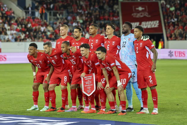 Team photo, Switzerland, Switzerland, UEFA, Nations League, Matchday 4, Switzerland vs. North Macedonia, October 6, 2026, Lucerne Swissporarena, Switzerland Copyright: xGrantxHubbsx