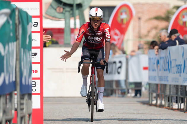 IPA89374873 - Simone Gualdi, LOTTO INTERMARCHE, at the start of the 2026 Tre Valli Varesine in Busto Arsizio, Italy, on October 6, 2026  Copyright: xSilviaxColombo IPAxSportx xx IPA89374873
