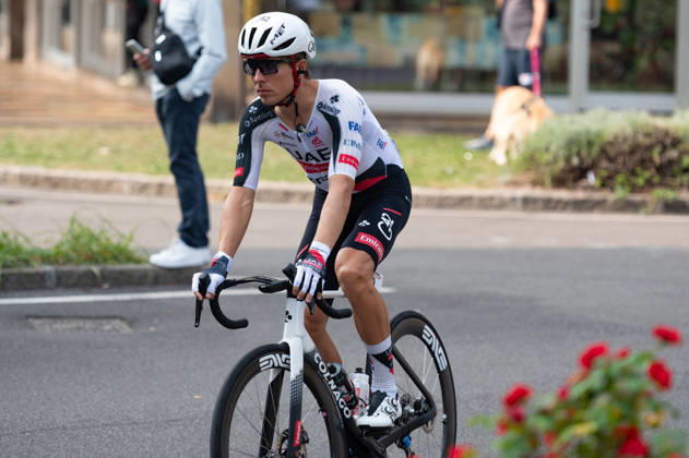 IPA89374615 - Benoit COSNEFROY, UAE TEAM EMIRATES XRG, at the start of the 2026 Tre Valli Varesine in Busto Arsizio, Italy, on October 6, 2026 Copyright: xSilviaxColombo IPAxSportx xx IPA89374615