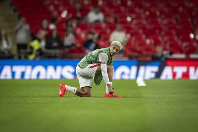 RECORD DATE NOT STATED 6th October 2026; Wembley Stadium, London, England; UEFA Nations League Football, England versus Czech Republic; Jarell Quansah of England during the pre-match warm-up GodfreyxPitt