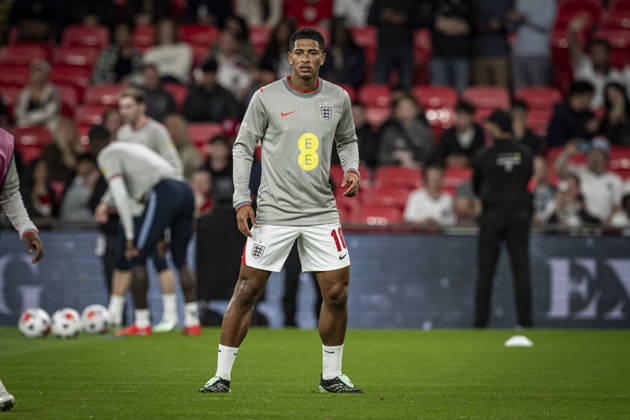 RECORD DATE NOT STATED 6th October 2026; Wembley Stadium, London, England; UEFA Nations League Football, England versus Czech Republic; Jude Bellingham of England during the pre-match warm-up GodfreyxPitt