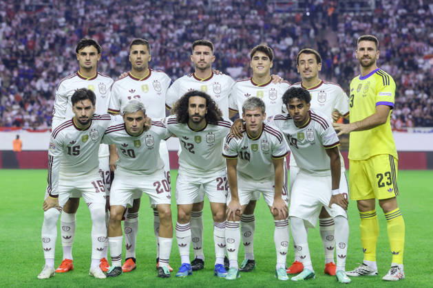 Croatia v Spain - UEFA Nations League 2026 27 Group A3 MD4 Players of Spain line up for team photo during the UEFA Nations League 2026 27 group phase match between Croatia and Spain at Stadion Poljud on October 6, 2026 in Split, Croatia.  SanjinxStrukic PIXSELL