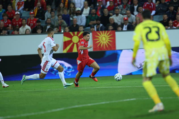 LUCERNE, SWITZERLAND - OCTOBER 06: Mohamed Zeki Amdouni (10, Switzerland) during the UEFA Nations League match between Switzerland and North Macedonia at thermoplan arena on October 6, 2026 in Lucerne, Switzerland. Copyright: xUrsxOttigerx xSPPx Sportspressphoto_SPR247183