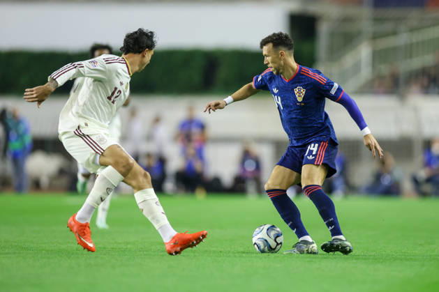 Croatia v Spain - UEFA Nations League 2026 27 Group A3 MD4 Ivan Perisic of Croatia in action against Marc Pubill of Spain during the UEFA Nations League 2026 27 group phase match between Croatia and Spain at Stadion Poljud on October 6, 2026 in Split, Croatia. SanjinxStrukic PIXSELL