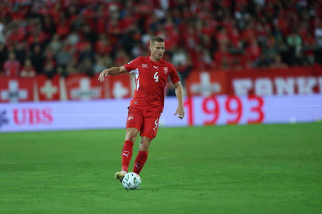 LUCERNE, SWITZERLAND - OCTOBER 06: Nico Elvedi (4, Switzerland) during the UEFA Nations League match between Switzerland and North Macedonia at thermoplan arena on October 6, 2026 in Lucerne, Switzerland. Copyright: xUrsxOttigerx xSPPx Sportspressphoto_SPR247202