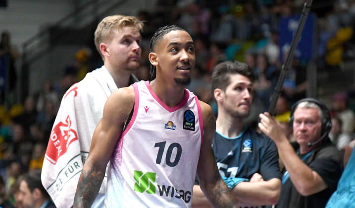 October 6, 2026, xokbx, Basketball BKT Europe Cup, Skyliners Frankfurt vs. Siauliai Basketball, Judah Mintz, Fraport Skyliners Frankfurt, Facial Expressions, Body Language, Emotion, Frankfurt