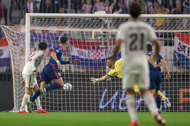 Croatia v Spain - UEFA Nations League 2026 27 Group A3 MD4 Ivan Perisic of Croatia scores a goal for 1:0 during the UEFA Nations League 2026 27 group phase match between Croatia and Spain at Stadion Poljud on October 6, 2026 in Split, Croatia. IgorxSoban PIXSELL