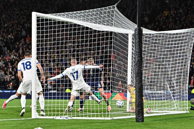 Scotland v Slovenia UEFA Nations League Ryan Christie of Scotland scores his sides first goal of the match during the UEFA Nations League match at Barclays Hampden, Glasgow 06 10 2026 UK Newspapers OUT Copyright: xJamiexJohnstonx FIL-24032-0051