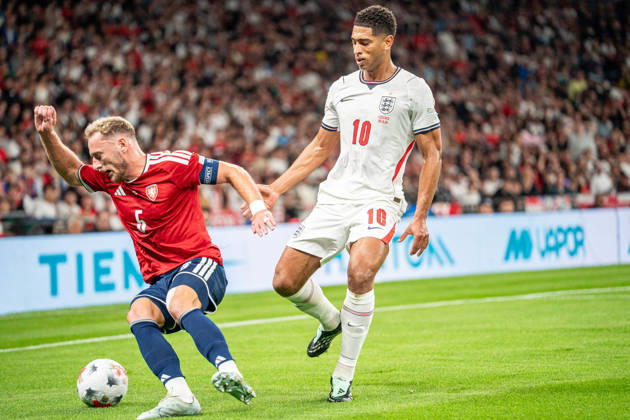 October 6, 2026, xdaymx, UEFA Nations League, England vs. Czech Republic: Vladimir Coufal of the Czech Republic in a duel with Jude Bellingham, England, London