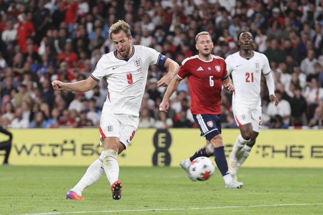 England v Czechia UEFA Nations League Harry Kane of England scores his sides 2nd goal during the UEFA Nations League match at Wembley Stadium, London 06 10 2026 UK Newspapers OUT Copyright: xPaulxChestertonx FIL-24030-0009