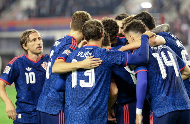 Croatia v Spain - UEFA Nations League 2026 27 Group A3 MD4 Players of Croatia celebrate after Ivan Perisic of Croatia score a goal for 1:0 during the UEFA Nations League 2026 27 group phase match between Croatia and Spain at Stadion Poljud on October 6, 2026 in Split, Croatia.  IvoxCagalj PIXSELL