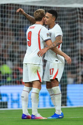 England v Czechia - UEFA Nations League 2026 27 Group A3 MD4 Harry Kane and Morgan Rogers of England celebrate 2nd goal during the UEFA Nations League 2026 27 group phase match between England and Czechia at Wembley Stadium on October 6, 2026 in London, England. London Wembley Stadium England United Kingdom Copyright: xAllstarxPicturexLibraryxLtdx