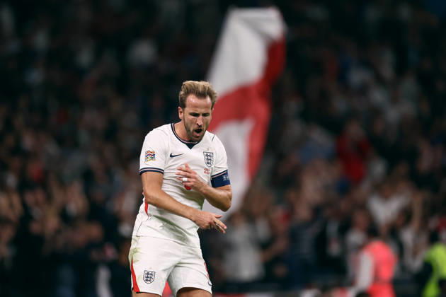 England gegen Tschechien, 6. Oktober 2026, Wembley, UEFA Nations League, England gegen Tschechien: Harry Kane von England jubelt, nachdem er das zweite Tor für seine Mannschaft erzielt hat. Foto: Jacques Feeney, Offside, London, Großbritannien  Copyright: xJacquesxFeeneyx xOffsidexOffside