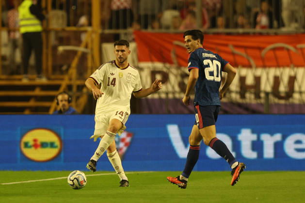 SPLIT, CROATIA - OCTOBER 06: Aymeric Laporte of Spain national team, Nationalteam and Igor Matanovic of Croatia National Team in action during the UEFA Nations League Group A3 match between Croatia and Spain at Stadion Poljud on October 06, 2026 in Split, Croatia. Photo SFSI Croatia national team v Spain National team - UEFA Nations League 2026 27 Copyright: xSFSIx