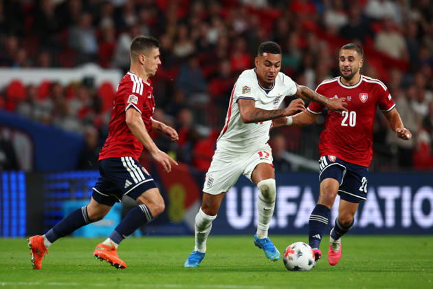 UEFA Nations League: England v Czech Republic LONDON, UK - 6th Oct 2026: Morgan Rogers of England in action during the UEFA Nations League Group A3 match between England and Czech Republic at Wembley Stadium London Wembley Stadium England United Kingdom Copyright: xCraigxMercerx xPeakxActionxPhotosx