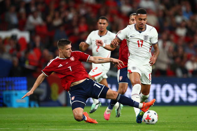 UEFA Nations League: England v Czech Republic LONDON, UK - 6th Oct 2026: Morgan Rogers of England in action during the UEFA Nations League Group A3 match between England and Czech Republic at Wembley Stadium London Wembley Stadium England United Kingdom Copyright: xCraigxMercerx xPeakxActionxPhotosx
