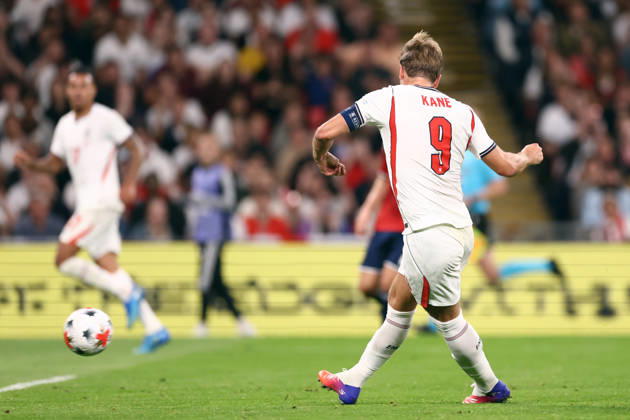 England gegen Tschechien, 6. Oktober 2026, Wembley, UEFA Nations League, England gegen Tschechien: Harry Kane aus England erzielt das zweite Tor für seine Mannschaft. Foto: Jacques Feeney, Offside, London, Großbritannien  Copyright: xJacquesxFeeneyx xOffsidexOffside