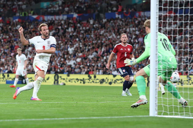 England gegen Tschechien, 6. Oktober 2026, London International Football, UEFA Nations League, England gegen Tschechien: Harry Kane aus England erzielt das zweite Tor für seine Mannschaft. Foto: Charlotte Wilson, Offside, London, Großbritannien Copyright: xCharlottexWilsonx xOffsidexOffside