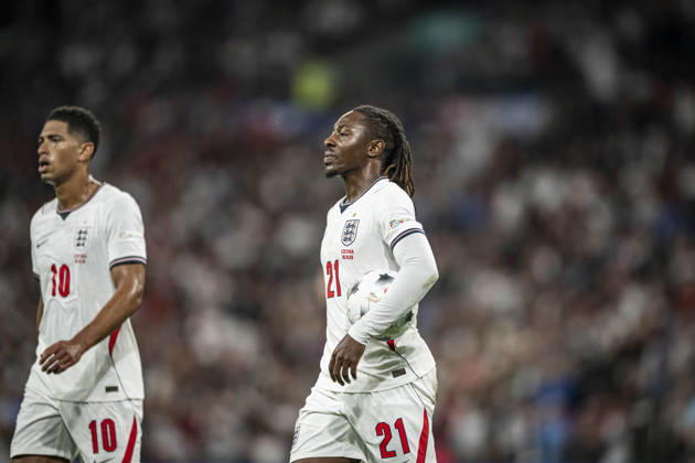 RECORD DATE NOT STATED 6th October 2026; Wembley Stadium, London, England; UEFA Nations League Football, England versus Czech Republic; Eberechi Eze of England has the ball and celebrates going ahead in the 27th minute from a Czechia own goal GodfreyxPitt