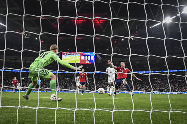 RECORD DATE NOT STATED 6th October 2026; Wembley Stadium, London, England; UEFA Nations League Football, England versus Czech Republic; Vladimir Coufal of Czech Republic scores past his own goalkeeper Lukas Hornicek in the 27th minute to make the score 1-0 GodfreyxPitt