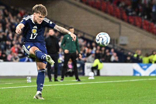 Scotland v Slovenia UEFA Nations League Ben Gannon-Doak of Scotland crosses the ball during the UEFA Nations League match at Barclays Hampden, Glasgow 06 10 2026 UK Newspapers OUT Copyright: xJamiexJohnstonx FIL-24032-0089