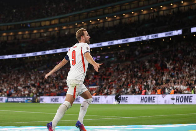 England gegen Tschechien, 6. Oktober 2026, Wembley, UEFA Nations League, England gegen Tschechien: Harry Kane aus England jubelt, nachdem er das dritte Tor für seine Mannschaft erzielt hat. Foto: Jacques Feeney, Offside, London, Großbritannien  Copyright: xJacquesxFeeneyx xOffsidexOffside