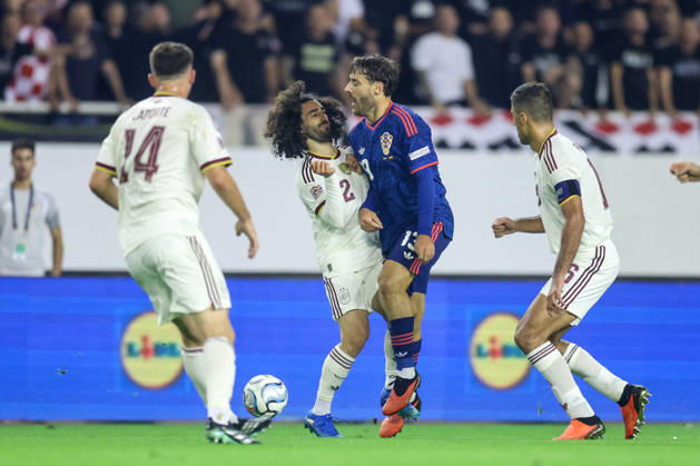 Croatia v Spain - UEFA Nations League 2026 27 Group A3 MD4 Marc Cucurella of Spain and Nikola Vlasic of Croatia competes for the ball during the UEFA Nations League 2026 27 group phase match between Croatia and Spain at Stadion Poljud on October 6, 2026 in Split, Croatia. SanjinxStrukic PIXSELL