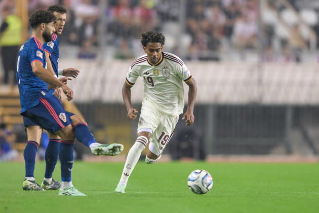 Croatia v Spain - UEFA Nations League 2026 27 Group A3 MD4 Lamine Yamal of Spain runs with the ball during the UEFA Nations League 2026 27 group phase match between Croatia and Spain at Stadion Poljud on October 6, 2026 in Split, Croatia. IgorxSoban PIXSELL