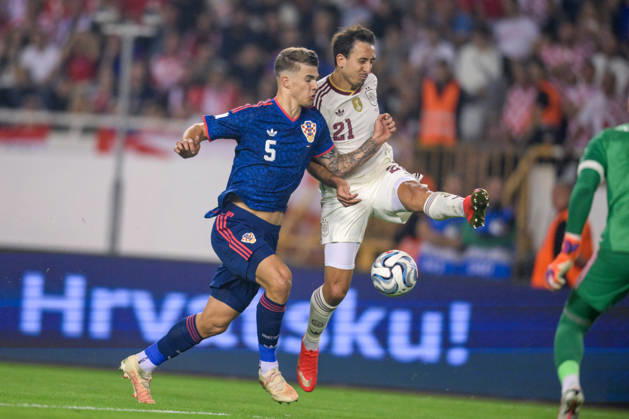 Croatia v Spain - UEFA Nations League 2026 27 Group A3 MD4 Luka Vuskovic of Croatia and Mikel Oyarzabal of Spain competes for the ball during the UEFA Nations League 2026 27 group phase match between Croatia and Spain at Stadion Poljud on October 6, 2026 in Split, Croatia. IgorxSoban PIXSELL