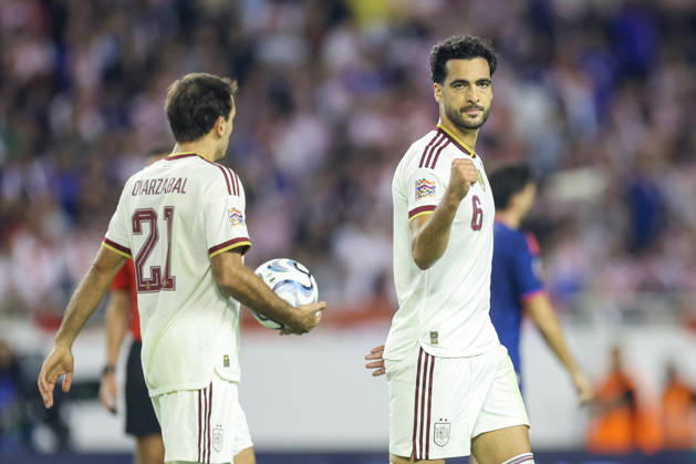Croatia v Spain - UEFA Nations League 2026 27 Group A3 MD4 Mikel Merino of Spain celebrates scoring his team™s first goal during the UEFA Nations League 2026 27 group phase match between Croatia and Spain at Stadion Poljud on October 6, 2026 in Split, Croatia. SanjinxStrukic PIXSELL
