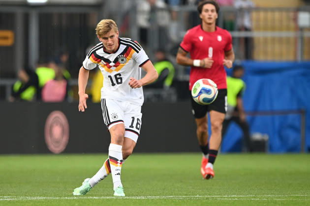 Alyosha KEMLEIN GER Play, Individual Play, Soccer International Match, U21, European Championship Qualifier, Germany vs. Georgia 2–0 on October 6, 2026, Schüco Arena, Bielefeld, Â