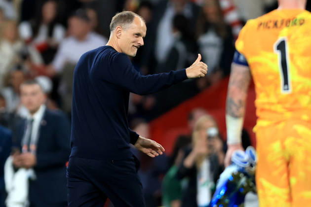England v Czechia - UEFA Nations League 2026 27 Group A3 MD4 Thomas Tuchel, Head coach of England celebrates after winning the UEFA Nations League 2026 27 group phase match between England and Czechia at Wembley Stadium on October 6, 2026 in London, England. London Wembley Stadium England United Kingdom Copyright: xAllstarxPicturexLibraryxLtdx