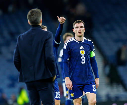 06.10.2026 Scotland v Slovenia, UEFA Nations League, League B Group 1 : Andrew Robertson at the end  Copyright: xKennyxRamsay.Scotlandx NINTCHDBPICT001113858684