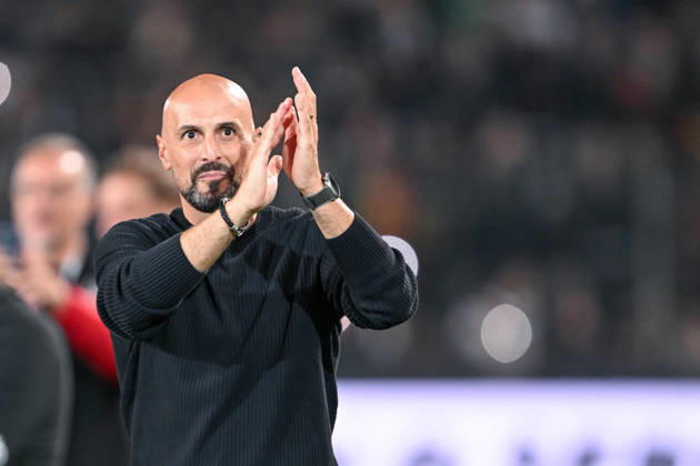 U-21 International Match 26–27: Germany vs. Georgia on October 6, 2026, at the SchücoArena in Bielefeld. Coach Antonio Di Salvo of Germany after the victory, MT