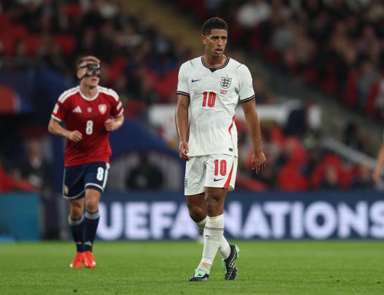UEFA Nations League - England v Czechia LONDON, ENGLAND, OCTOBER 6: Jude Bellingham of England national team, Nationalteam during The UEFA Nations League match in Group A3 between England v Czechia at Wembley Stadium, London, England, on October 6. (Photo by Daniel Weir) London Wembley Stadium England Copyright: xDanielxWeir SportsxPressxPhotox Sportspressphoto_SPR247622