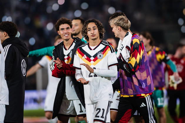 U-21 European Championship Qualifier: Germany vs. Georgia, October 6, 2026; Wael Mohya (Germany), 21, claps after the final whistle; Soccer, U-21 European Championship Qualifier, Matchday 10: Germany vs. Georgia on October 6, 2026, Bielefeld DFB REGULATIONS PROHIBIT ANY USE OF PHOTOGRAPHS AS IMAGE SEQUENCES AND OR QUASI-VIDEO Copyright: xBEAUTIFULxSPORTS Tonhäuserx