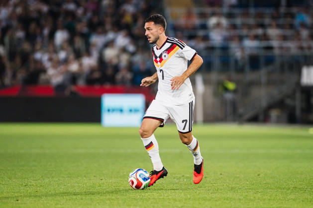 U-21 European Championship Qualifier: Germany vs. Georgia, October 6, 2026; Arijon Ibrahimovic; Germany; 7 free kicks; soccer; U-21 European Championship Qualifier; Matchday 10: Germany vs. Georgia on October 6, 2026; Bielefeld DFB REGULATIONS PROHIBIT ANY USE OF PHOTOGRAPHS AS IMAGE SEQUENCES AND OR QUASI-VIDEO Copyright: xBEAUTIFULxSPORTS Tonhäuserx