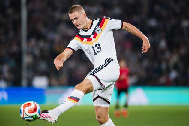 U-21 European Championship Qualifier: Germany vs. Georgia, October 6, 2026; Tom Rothe (Germany), No. 13, free kick, soccer shot, U-21 European Championship Qualifier, Matchday 10: Germany vs. Georgia on October 6, 2026, Bielefeld DFB REGULATIONS PROHIBIT ANY USE OF PHOTOGRAPHS AS IMAGE SEQUENCES AND OR QUASI-VIDEO Copyright: xBEAUTIFULxSPORTS Tonhäuserx