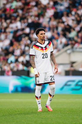 U-21 European Championship Qualifier: Germany vs. Georgia, October 6, 2026; Cutout, Nnamdi Collins (Germany), 20; Soccer; U-21 European Championship Qualifier; Matchday 10: Germany vs. Georgia on October 6, 2026; Bielefeld DFB REGULATIONS PROHIBIT ANY USE OF PHOTOGRAPHS AS IMAGE SEQUENCES AND OR QUASI-VIDEO Copyright: xBEAUTIFULxSPORTS Tonhäuserx